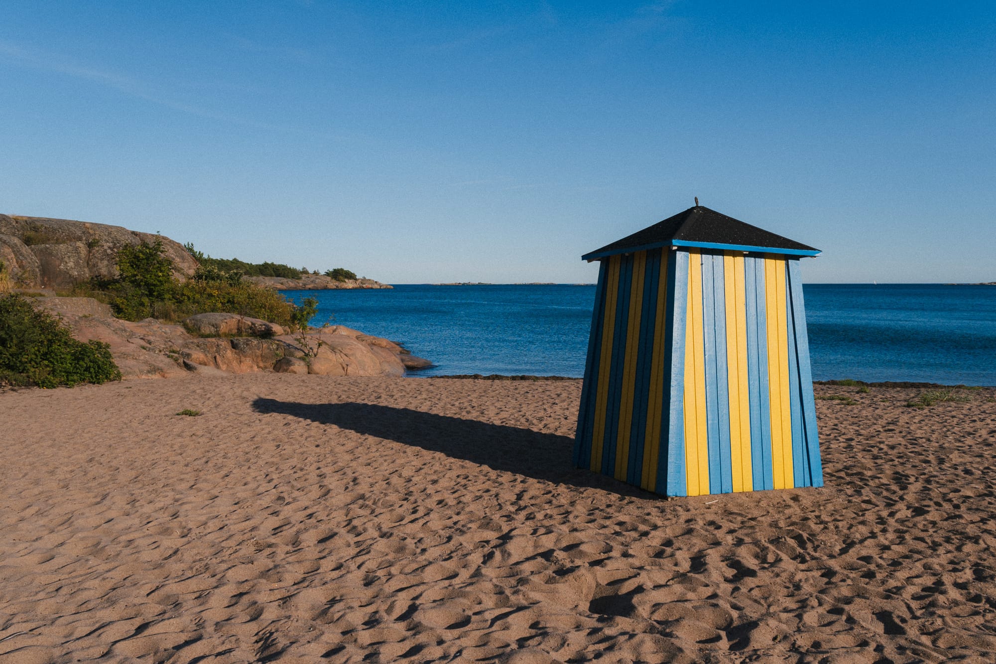 Badehäuschen am Strand